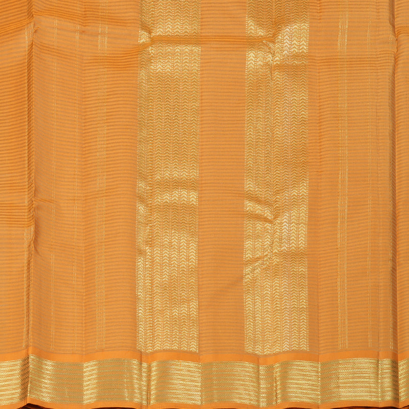 Hayagrivas Sandal Handloom Kanjivaram Silk Saree with Corn Yellow Border KBD2036C1-10
