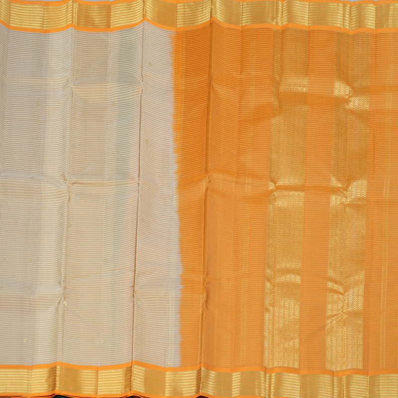Hayagrivas Sandal Handloom Kanjivaram Silk Saree with Corn Yellow Border KBD2036C1-10