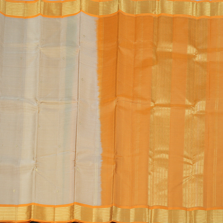 Hayagrivas Sandal Handloom Kanjivaram Silk Saree with Corn Yellow Border KBD2036C1-10