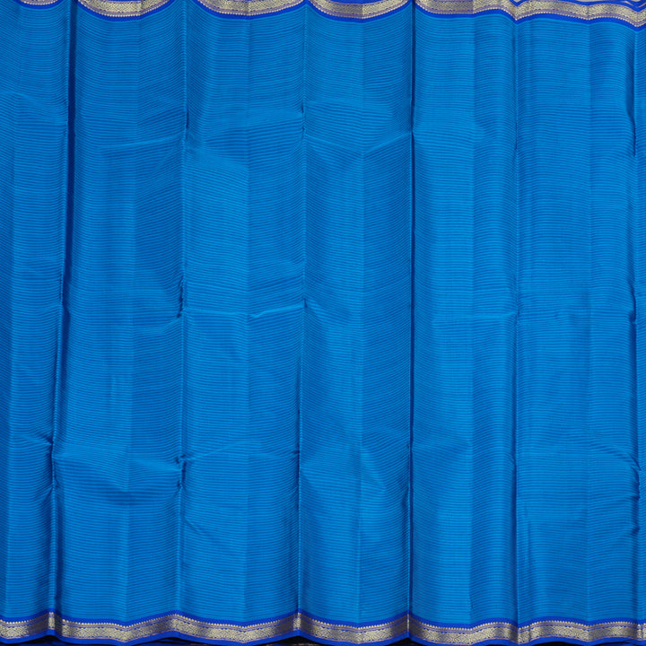 Hayagrivas Handloom Kanjivaram Silk Saree In Dazzling Dark Sky Blue KBD2036C1-25