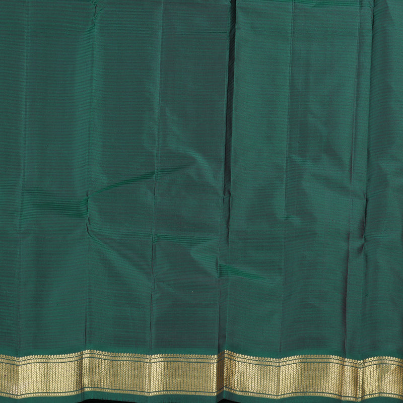 Hayagrivas Sampanga Yellow Handloom Kanjivaram Silk Saree with Bottle Green Border KBD2036C1-28