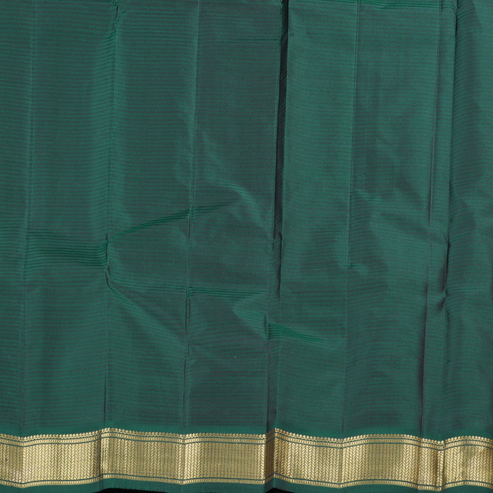 Hayagrivas Sampanga Yellow Handloom Kanjivaram Silk Saree with Bottle Green Border KBD2036C1-28