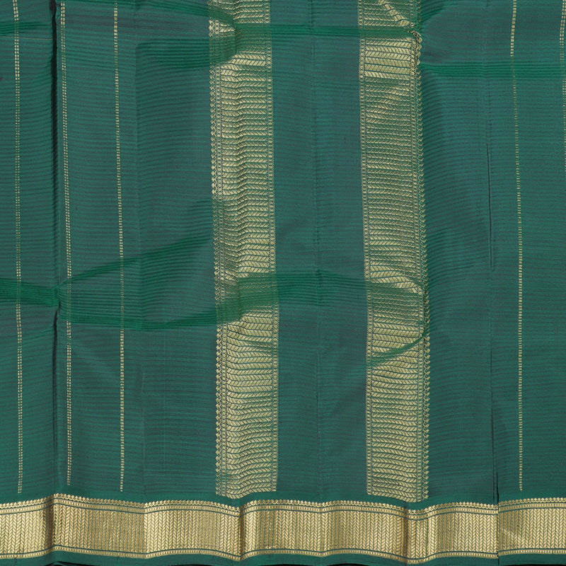 Hayagrivas Sampanga Yellow Handloom Kanjivaram Silk Saree with Bottle Green Border KBD2036C1-28