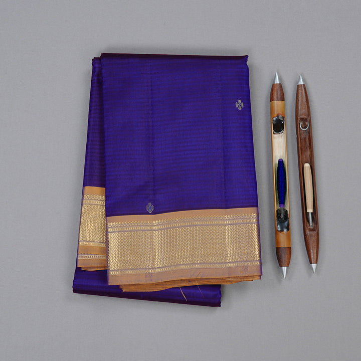 Hayagrivas Handloom Kanjivaram Silk Saree in Magical Blue KBD2036C1-3