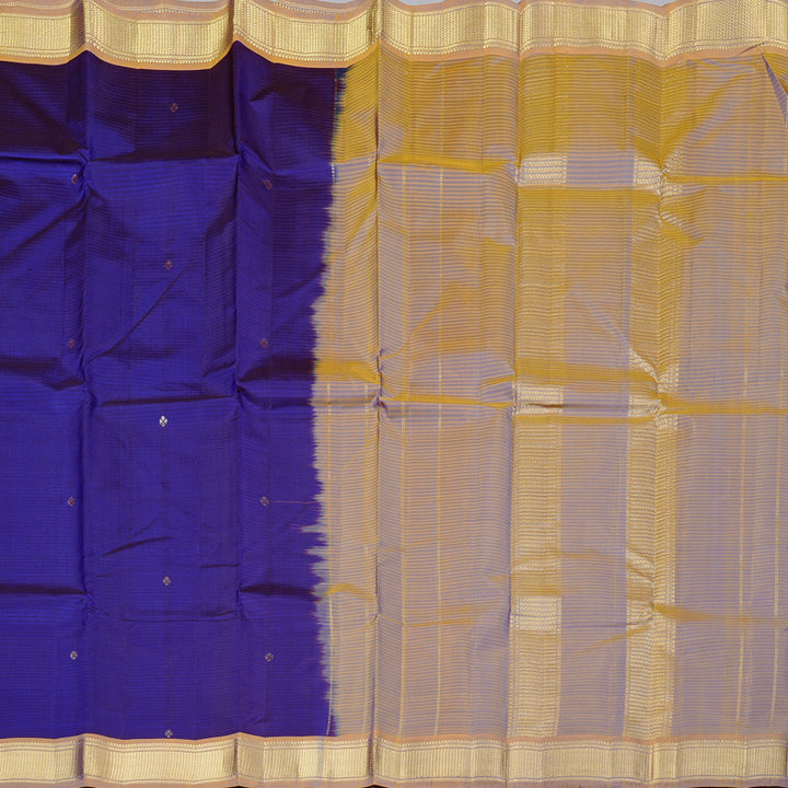 Hayagrivas Handloom Kanjivaram Silk Saree in Magical Blue KBD2036C1-3