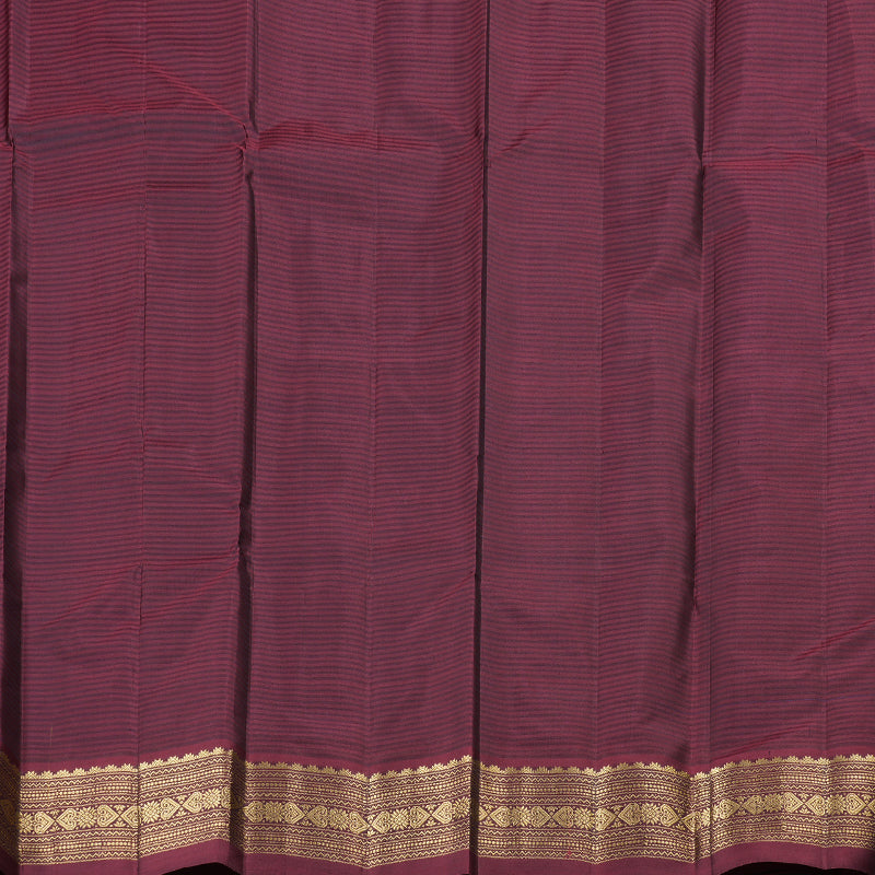 Hayagrivas Blue Handloom Kanjivaram Silk Saree with Wine Maroon Border KBD2036C1-31