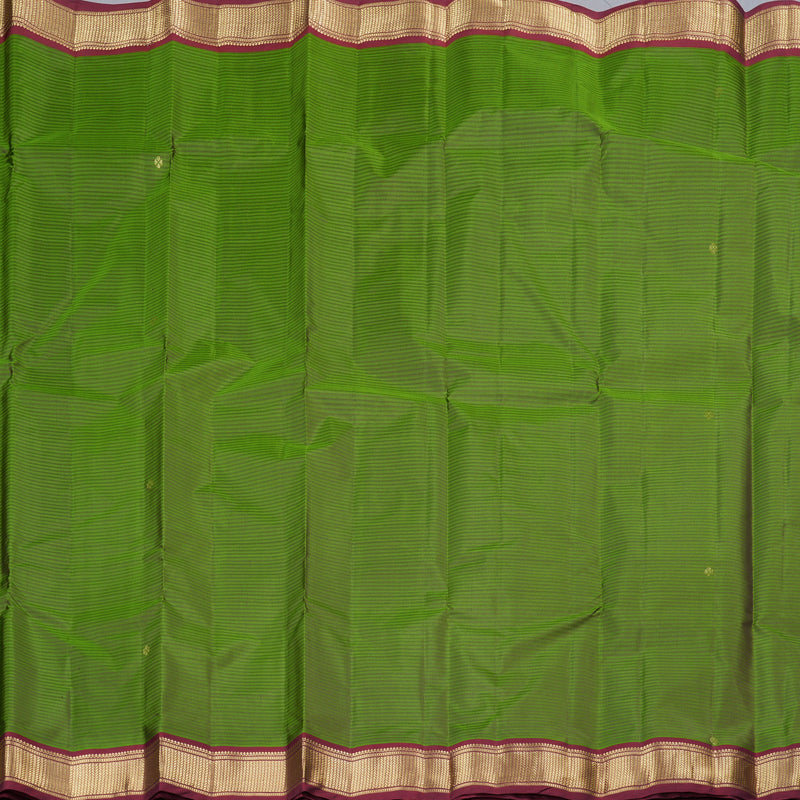 Hayagrivas Handloom Kanjivaram Silk Saree in Alluring Dark Leaf Green KBD2036C1-32