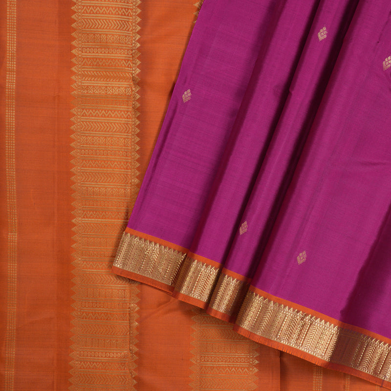Hayagrivas Handloom Kanjivaram Silk Saree In Charming Dark Pink KBD2036C2-7