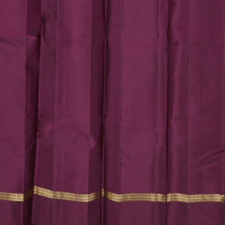 Hayagrivas Grey Handloom Kanjivaram Silk Saree with Dark Purple Border KBD2036C2-8