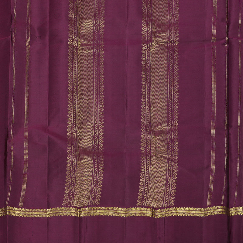 Hayagrivas Grey Handloom Kanjivaram Silk Saree with Dark Purple Border KBD2036C2-8