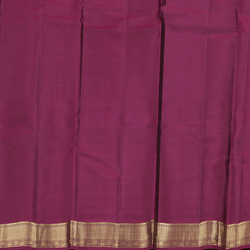 Hayagrivas Beige Handloom Kanjivaram Silk Saree with Ganga Jamuna (Bottle Green And Dark Maroon) Border KBD2036C3-1