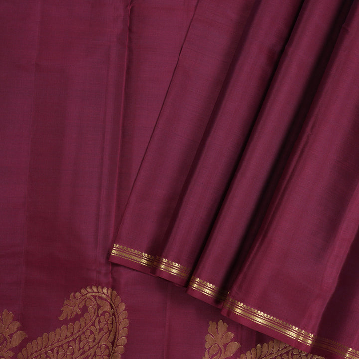 Hayagrivas Muppagam (Lilac, Bottle Green and Wine Maroon) Handloom Kanjivaram Silk Saree with Wine Maroon Border KBD2036C3-8
