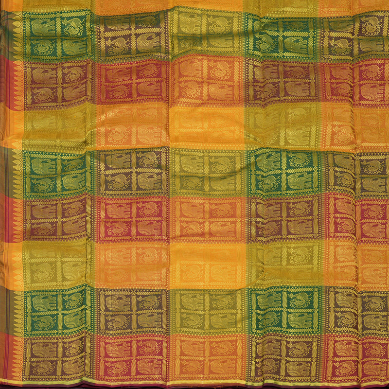 Hayagrivas Handloom Kanjivaram Silk Saree In Regal Black KBD2037C3-1