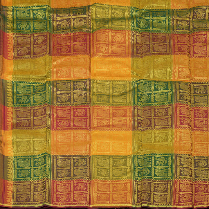 Hayagrivas Handloom Kanjivaram Silk Saree In Regal Black KBD2037C3-1