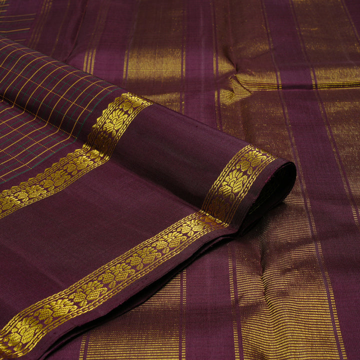Hayagrivas Wine Maroon Handloom Kanjivaram Silk Saree KBD2037C4-1