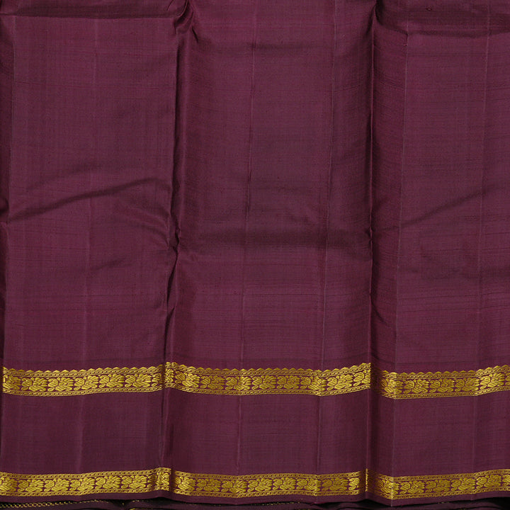 Hayagrivas Wine Maroon Handloom Kanjivaram Silk Saree KBD2037C4-1