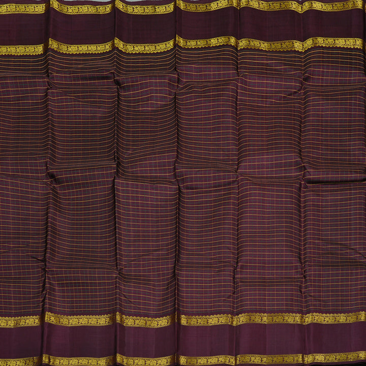 Hayagrivas Wine Maroon Handloom Kanjivaram Silk Saree KBD2037C4-1