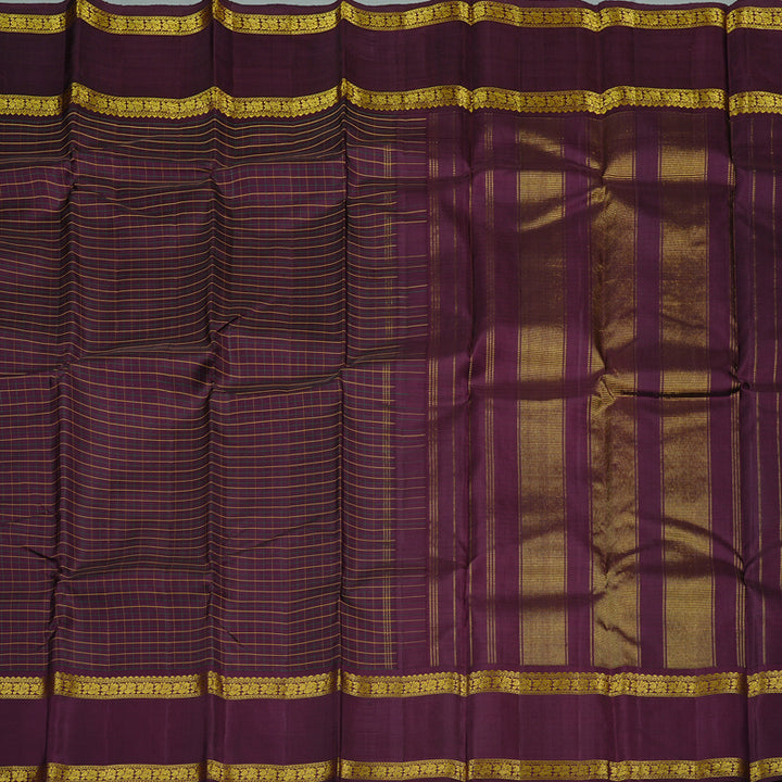 Hayagrivas Wine Maroon Handloom Kanjivaram Silk Saree KBD2037C4-1