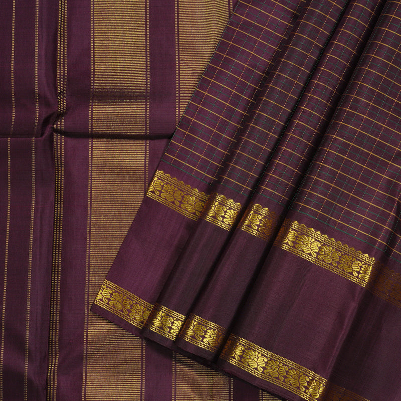 Hayagrivas Wine Maroon Handloom Kanjivaram Silk Saree KBD2037C4-1
