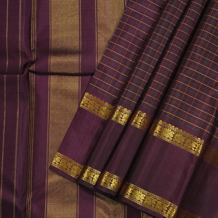 Hayagrivas Wine Maroon Handloom Kanjivaram Silk Saree KBD2037C4-1
