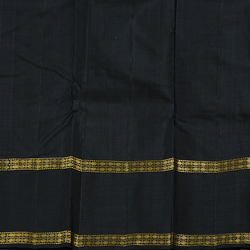 Hayagrivas Handloom Kanjivaram Silk Saree in Regal Black KBD2037C4-3