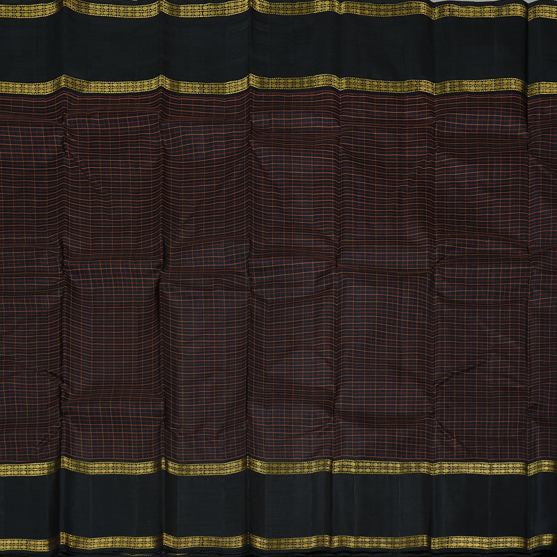 Hayagrivas Handloom Kanjivaram Silk Saree in Regal Black KBD2037C4-3