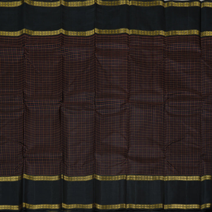Hayagrivas Handloom Kanjivaram Silk Saree in Regal Black KBD2037C4-3