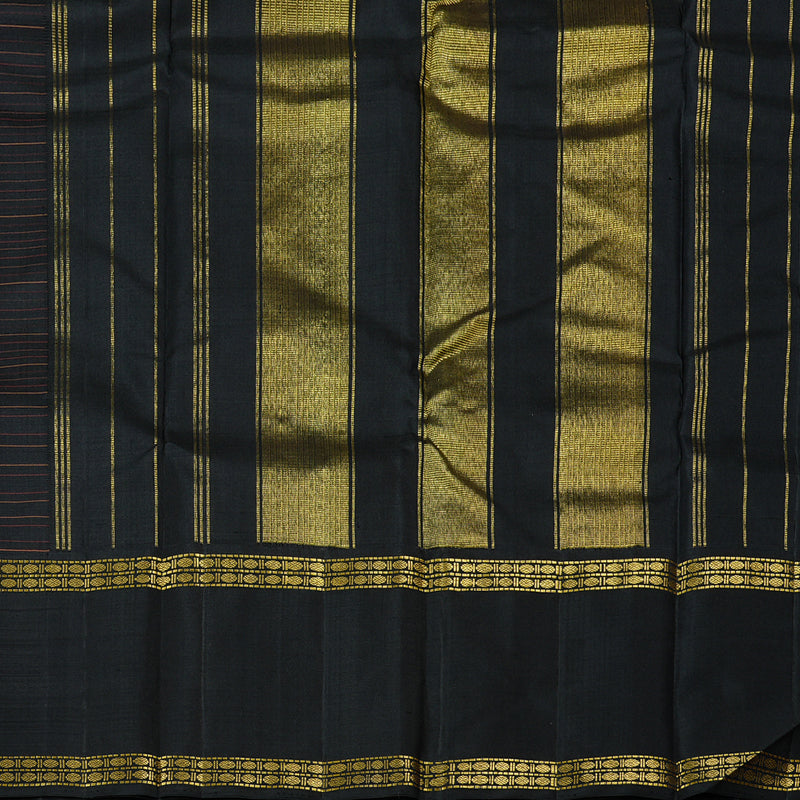 Hayagrivas Handloom Kanjivaram Silk Saree in Regal Black KBD2037C4-3