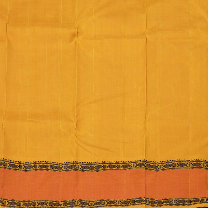 Hayagrivas Handloom Kanjivaram Silk Saree in Elegant Black And White Muted Checks KBD2037C9-1