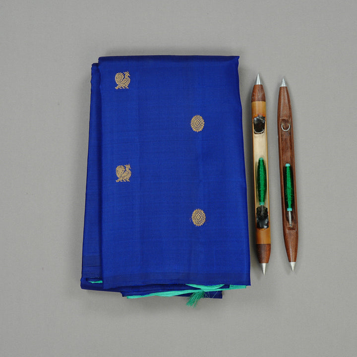 Hayagrivas Blue Handloom Kanjivaram Silk Saree KBD2038C2-1