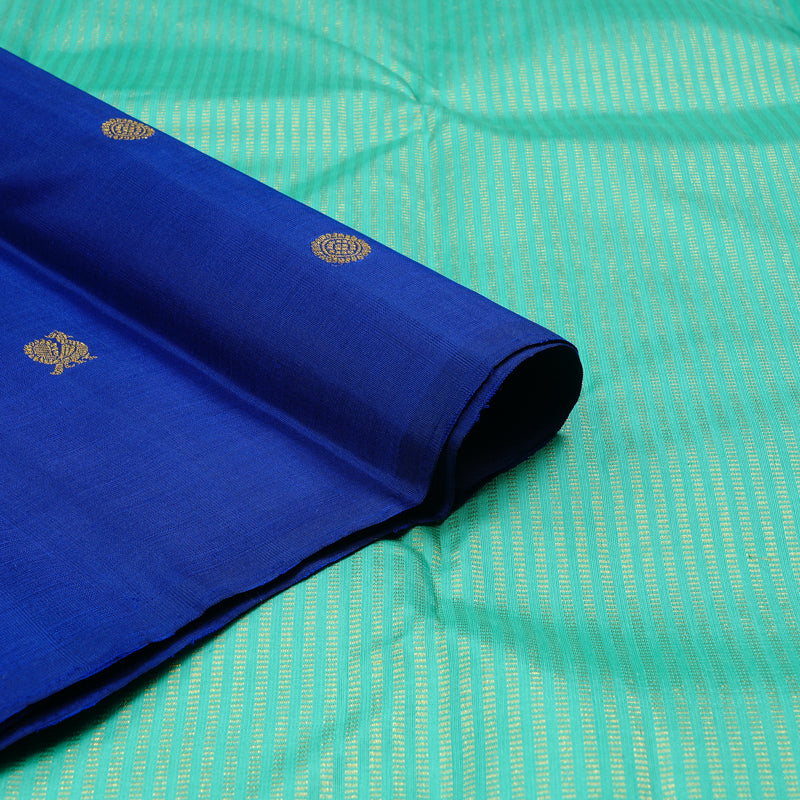 Hayagrivas Blue Handloom Kanjivaram Silk Saree KBD2038C2-1
