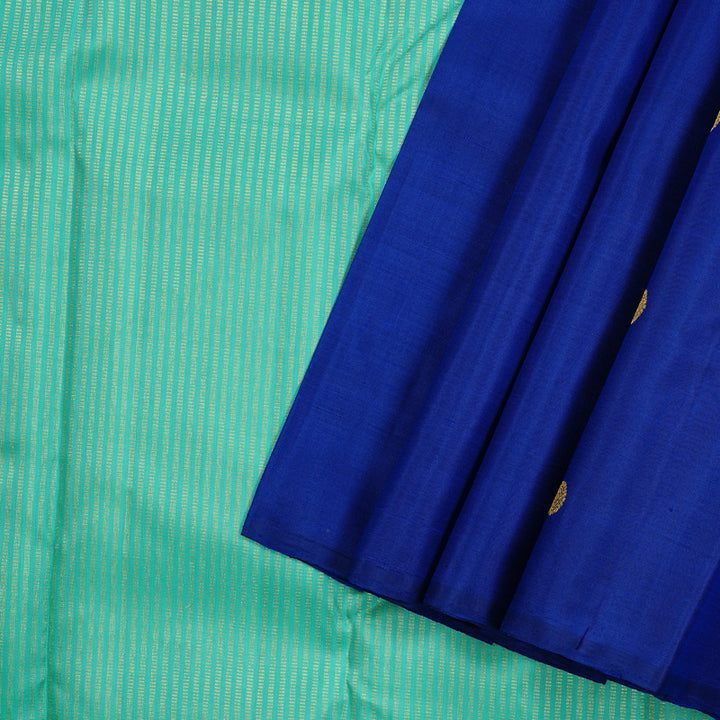 Hayagrivas Blue Handloom Kanjivaram Silk Saree KBD2038C2-1