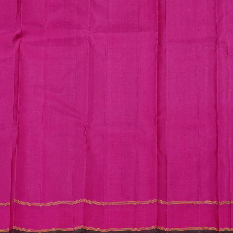 Hayagrivas Dark Purple Handloom Kanjivaram Silk Saree with Pink Border KBD2038C2-3