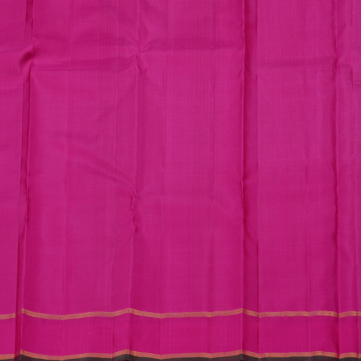 Hayagrivas Dark Purple Handloom Kanjivaram Silk Saree with Pink Border KBD2038C2-3