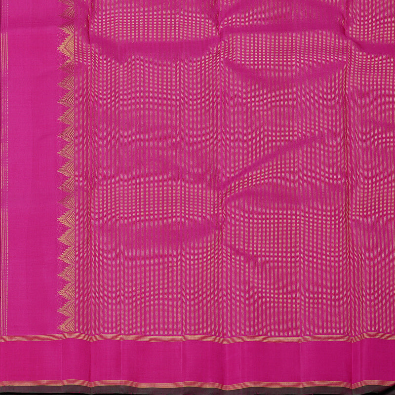 Hayagrivas Dark Purple Handloom Kanjivaram Silk Saree with Pink Border KBD2038C2-3
