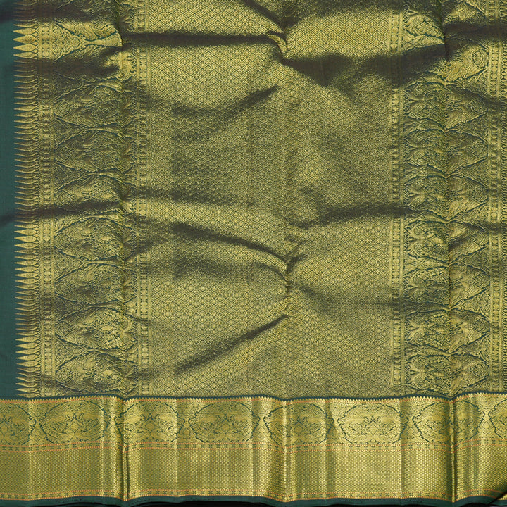 Hayagrivas Handloom Kanjivaram Silk Saree in Enchanting Mango Yellow KBD2038C4-1