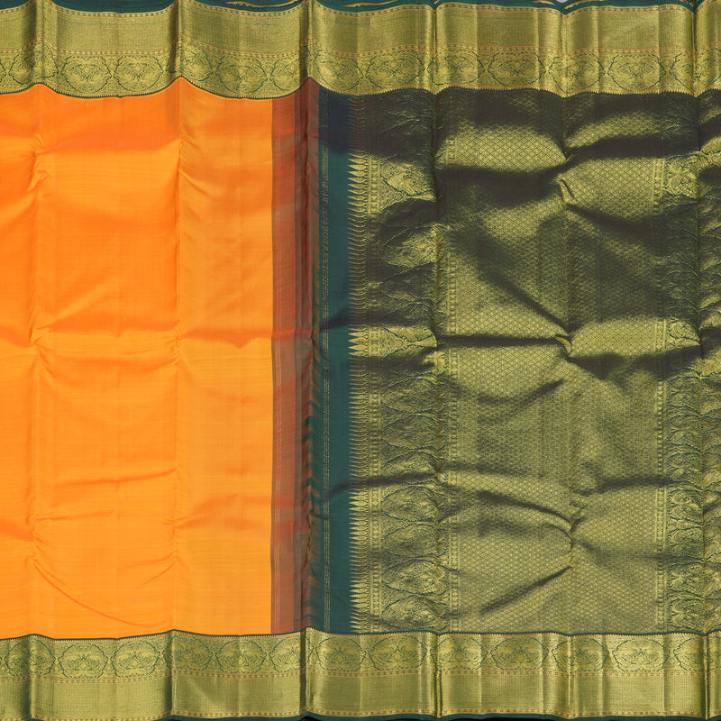 Hayagrivas Handloom Kanjivaram Silk Saree in Enchanting Mango Yellow KBD2038C4-1