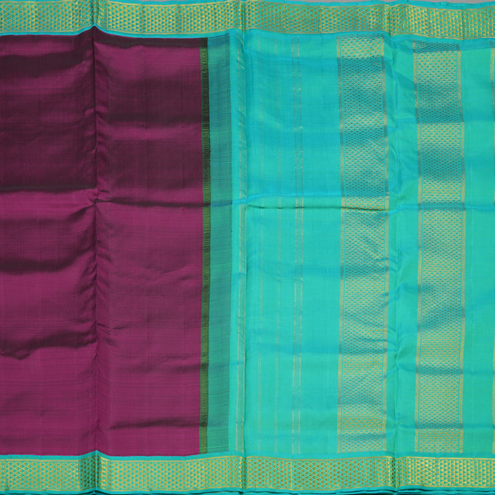 Hayagrivas Handloom Wine Purple Ten Yards Silk Madisar KBD2039C2-2