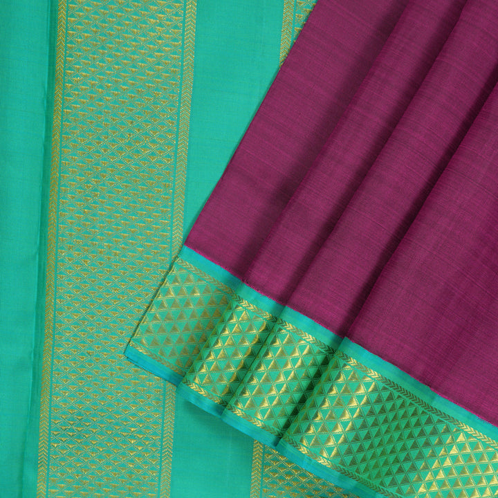 Hayagrivas Handloom Wine Purple Ten Yards Silk Madisar KBD2039C2-2