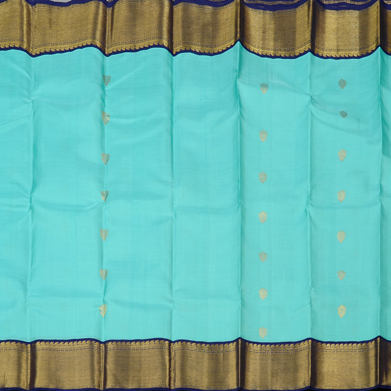 Hayagrivas Handloom Kanjivaram Silk Saree in Enchanting Sky Blue KBD2040C2-3
