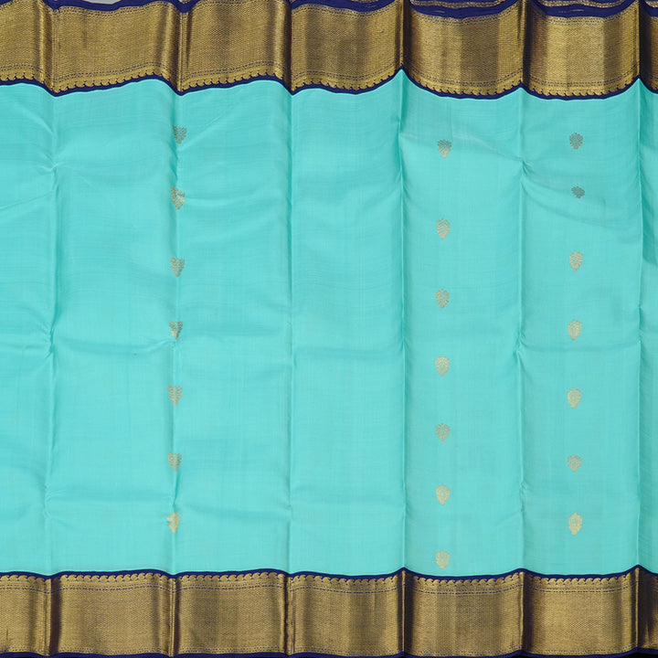 Hayagrivas Handloom Kanjivaram Silk Saree in Enchanting Sky Blue KBD2040C2-3