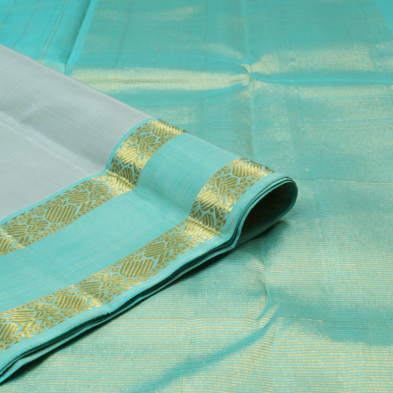 Hayagrivas Handloom Kanjivaram Silk Saree in Delicate Light Pastel Green KBD2041C2-2