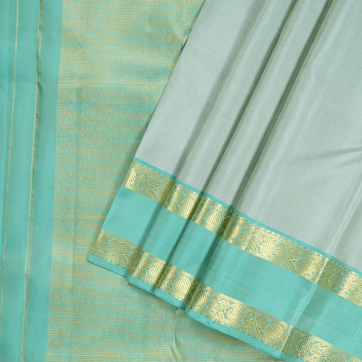 Hayagrivas Handloom Kanjivaram Silk Saree in Delicate Light Pastel Green KBD2041C2-2