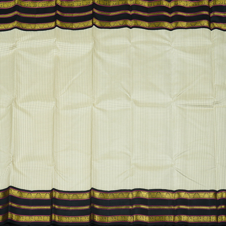 Hayagrivas Handloom Kanjivaram Silk Saree in Pristine White KBD2046C5-1