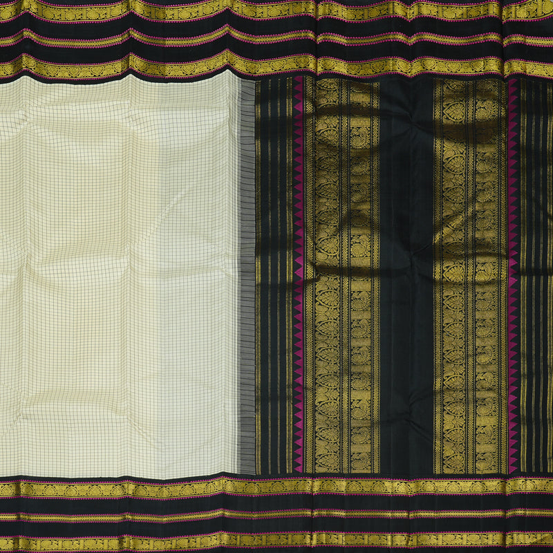 Hayagrivas Handloom Kanjivaram Silk Saree in Pristine White KBD2046C5-1