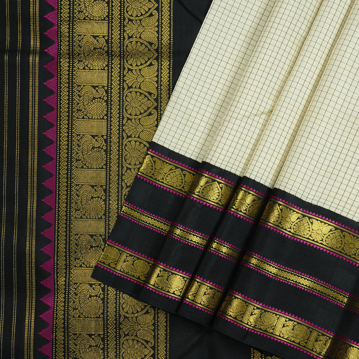 Hayagrivas Handloom Kanjivaram Silk Saree in Pristine White KBD2046C5-1