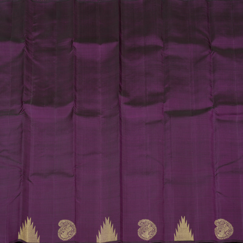 Hayagrivas Handloom Kanjivaram Silk Saree in Majestic Purple KBD2051C1-1