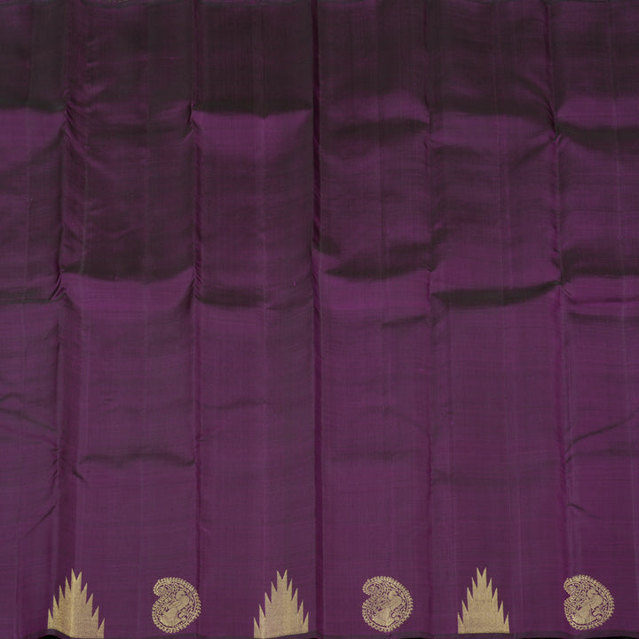 Hayagrivas Handloom Kanjivaram Silk Saree in Majestic Purple KBD2051C1-1