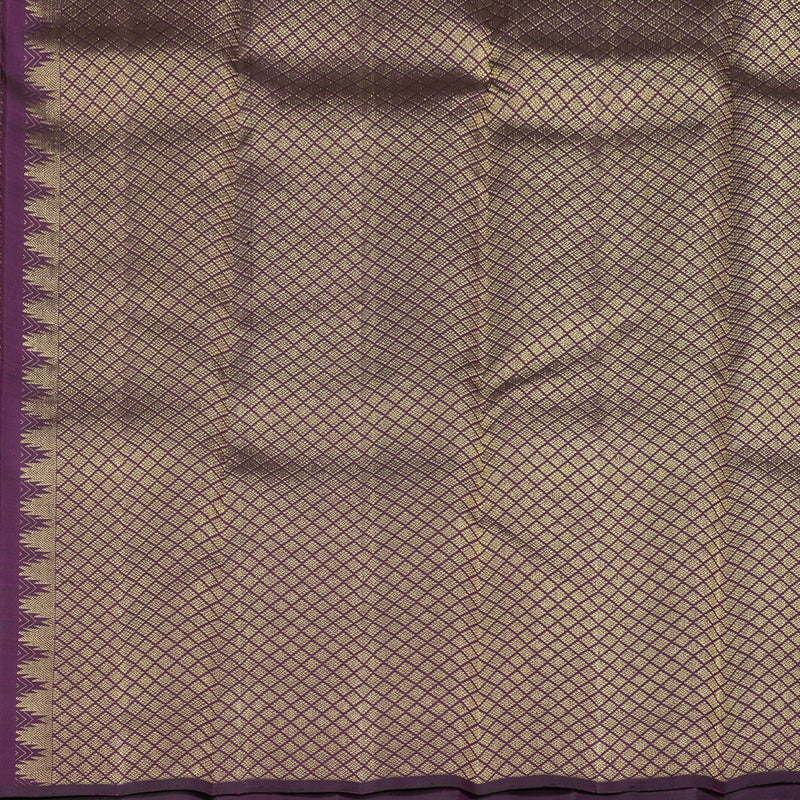 Hayagrivas Handloom Kanjivaram Silk Saree in Majestic Purple KBD2051C1-1