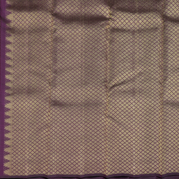 Hayagrivas Handloom Kanjivaram Silk Saree in Majestic Purple KBD2051C1-1